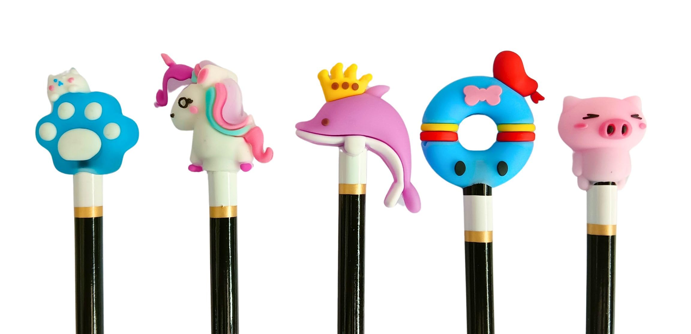 Cute Animal Pencil Toppers - 10 Random Designs -4 Cute Animal Pencil Toppers - 10 Random Designs -4