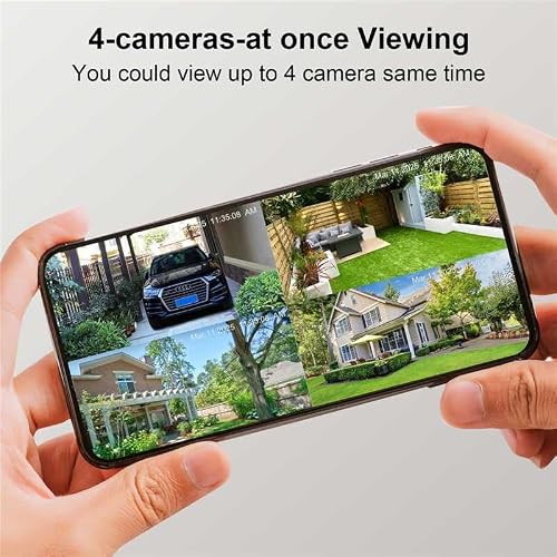 Dual Lens Security Cameras Wireless Outdoor,Solar Cameras for Home Security,Motion Detection,Night Vision,No Month Fee,IP65 Water Proof