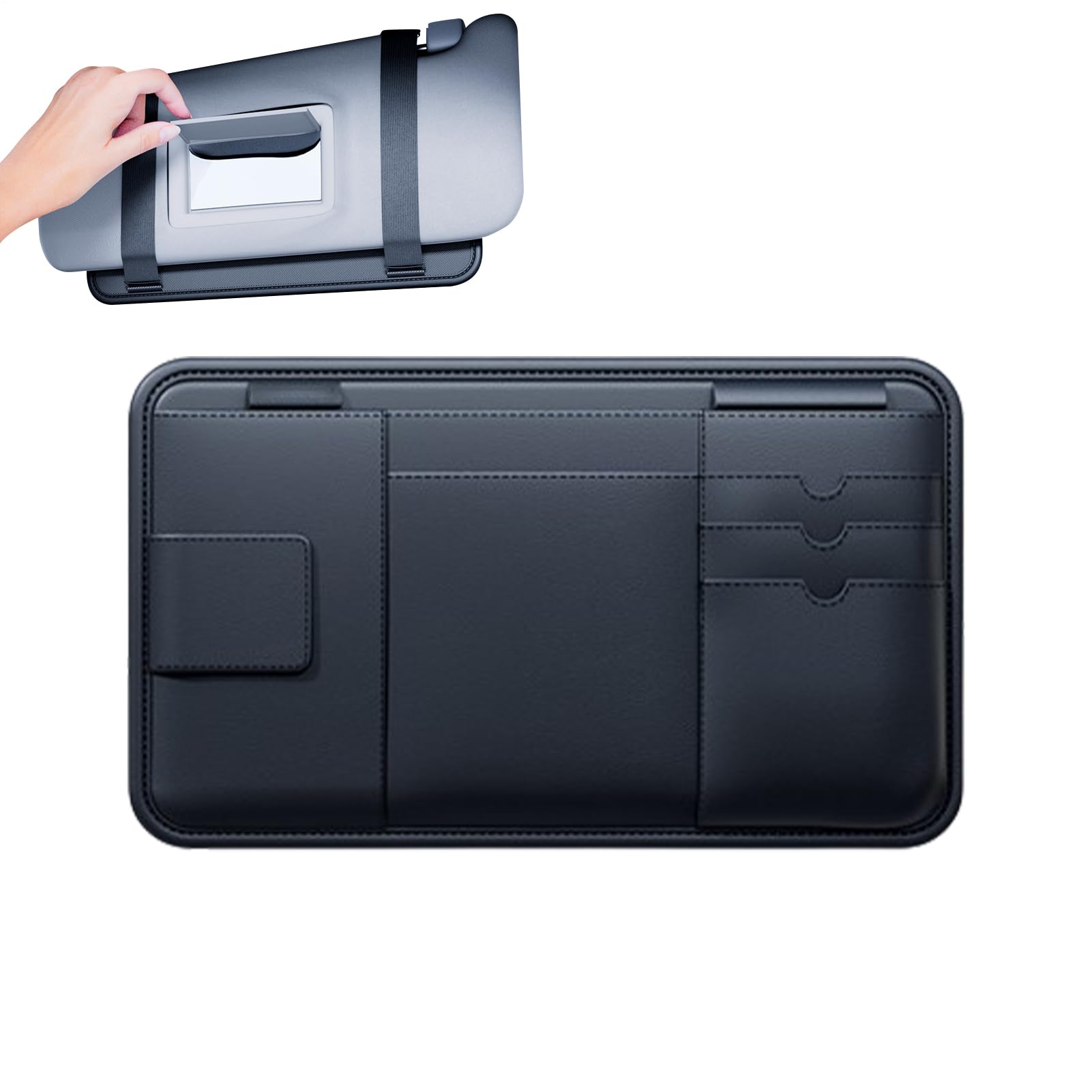 Supporto per occhiali da sole per auto, organizer per visiera parasole per | occhiali, decorazione interna 'auto, organizer per parasole per auto e camion