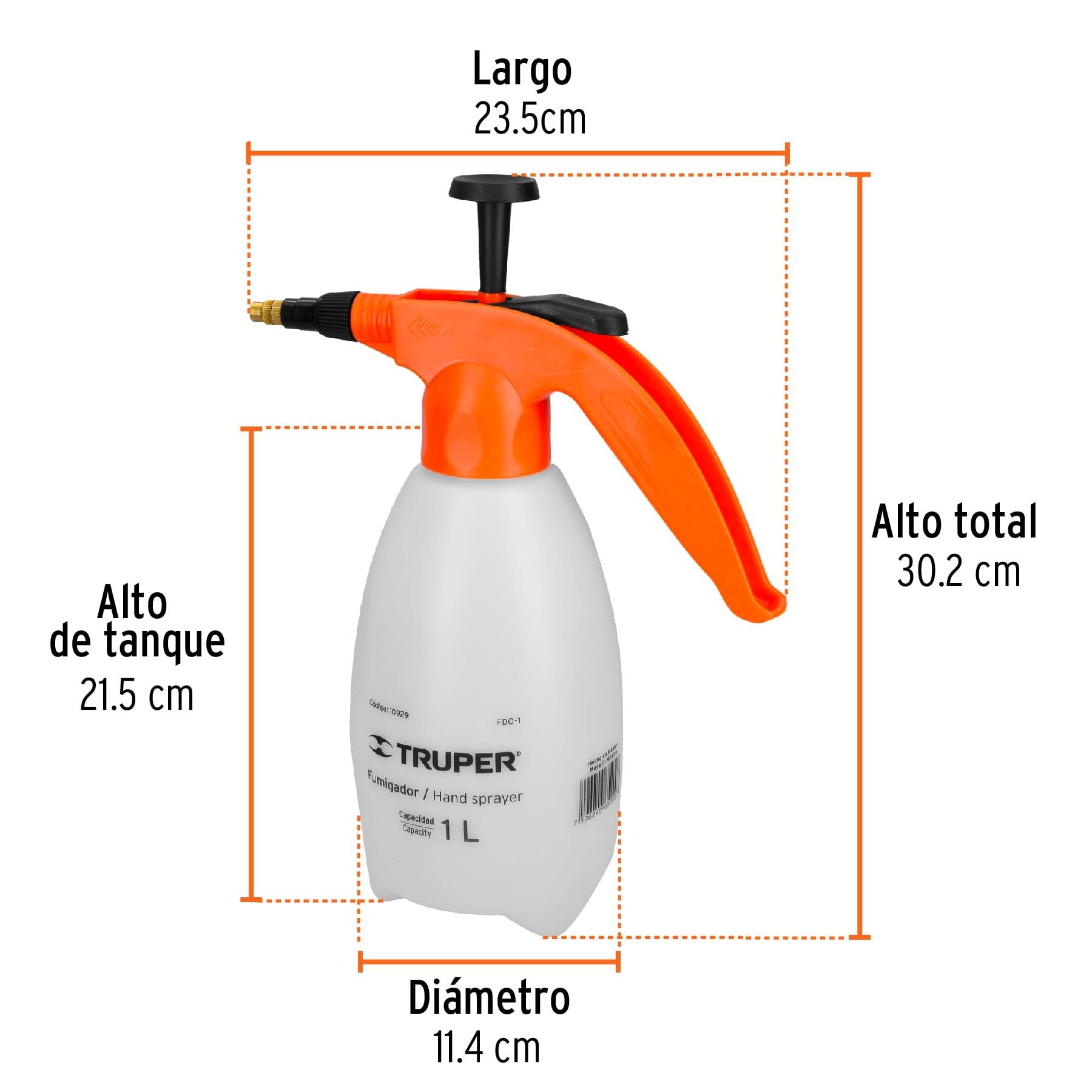 Amazon.com : Truper 10929 / FDO-1P - 0.2 Gal Domestic Sprayer