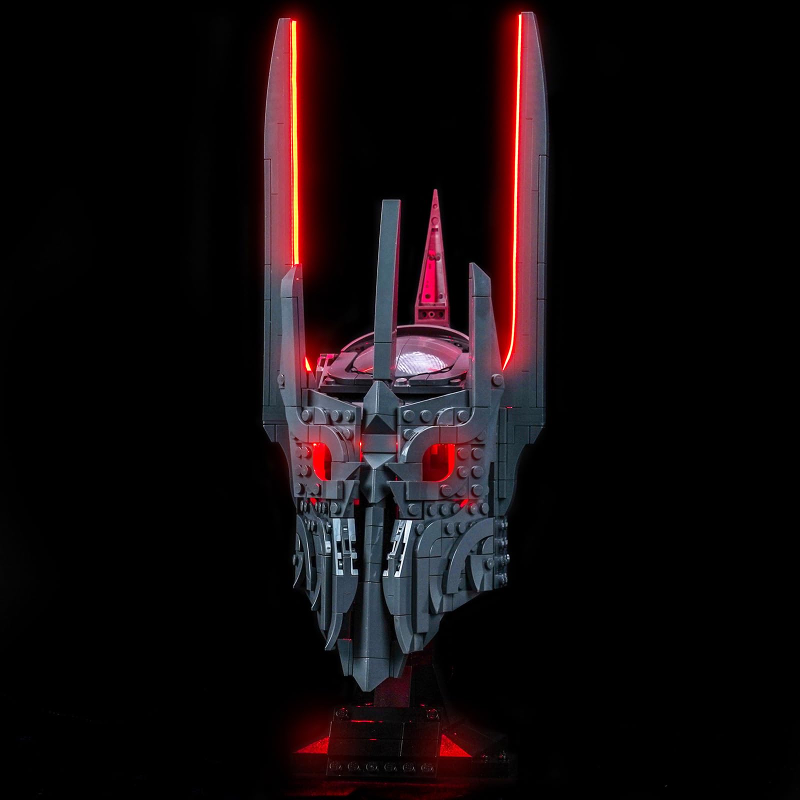 LocoLee LED Light Set Compatible with LEGO 11373 Sauron's Helmet LED Decoration Lighting Kit Compatible with LEGO 11373 Building Blocks Model Lighting Kit Only, Model Not Included
