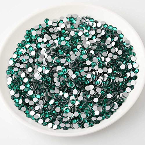 Image of Beadsland Flat Back Crystal Rhinestones, Blue Zircon, SS20, 2880pcs | Flatback Glass Gems, 4.6-4.8mm, for Nail Art Craft, Glue Fix