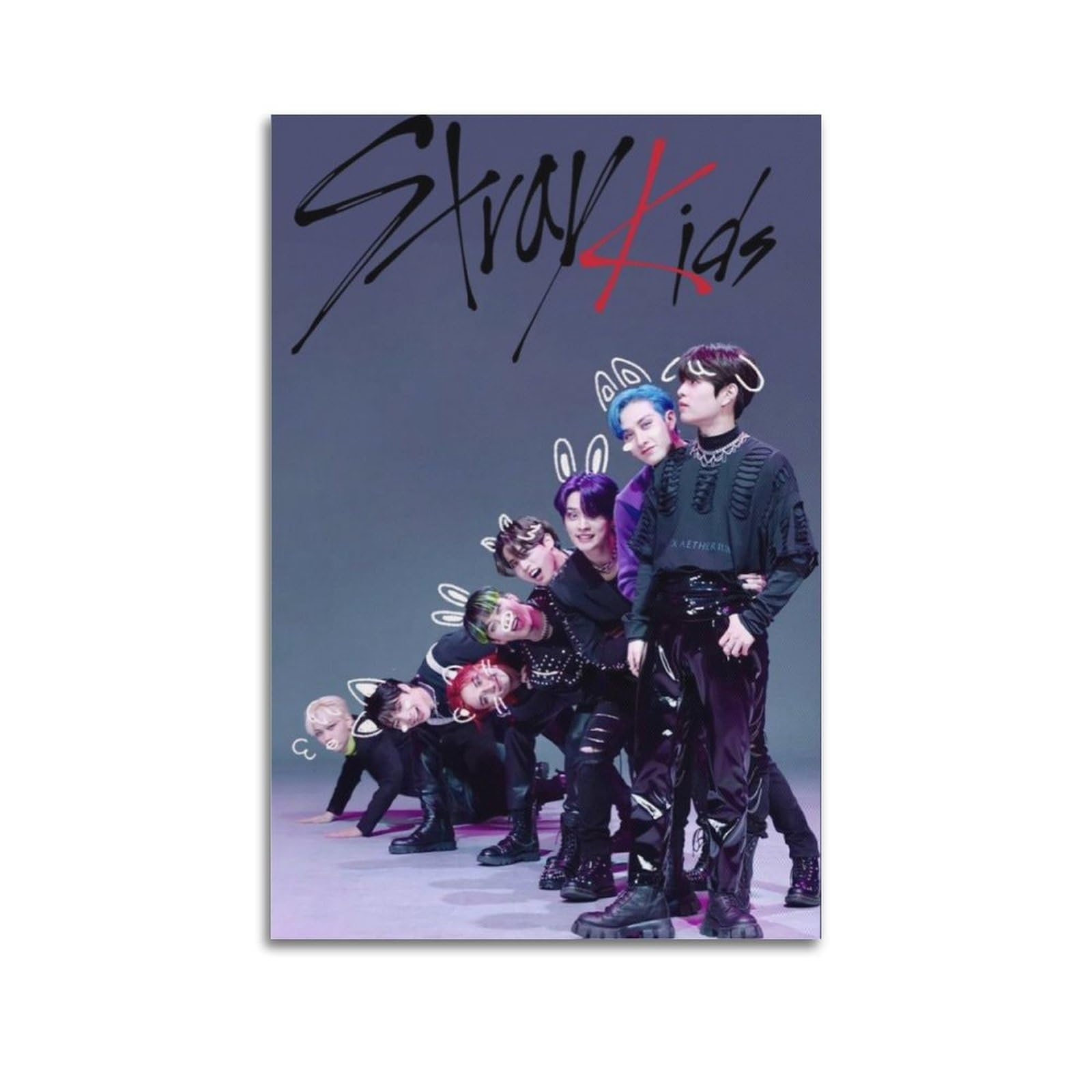Nohf Boys Unframe-Style Korean Pop Band Poster Stray Kids Poster Skz Kpop Poster Wall Art Print Retro Aesthetic Room Decor Painting Canvas Posters For Home And Office Decorations 12X18inch(30X45cm)