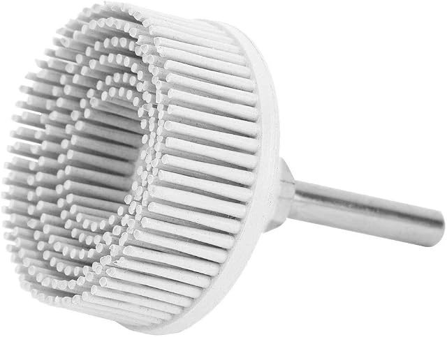 Bristle Disc, 2 Inch Rubber Abrasive Brush Polishing Grinding Wheel for Metal Fine Finishing, Cleaning, Polishing, Grinding, Deburring, Etc (White)