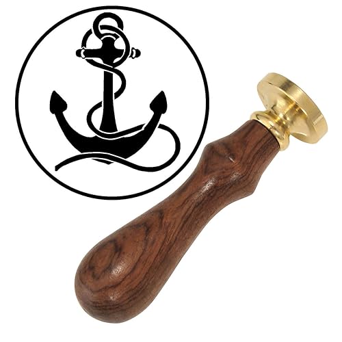 Miniatura 6 de Yoption - Sello de cera de ancla, sello de cera de sellado vintage, ideal para adornar tarjetas, sobres, invitaciones de fiesta de boda, paquetes de