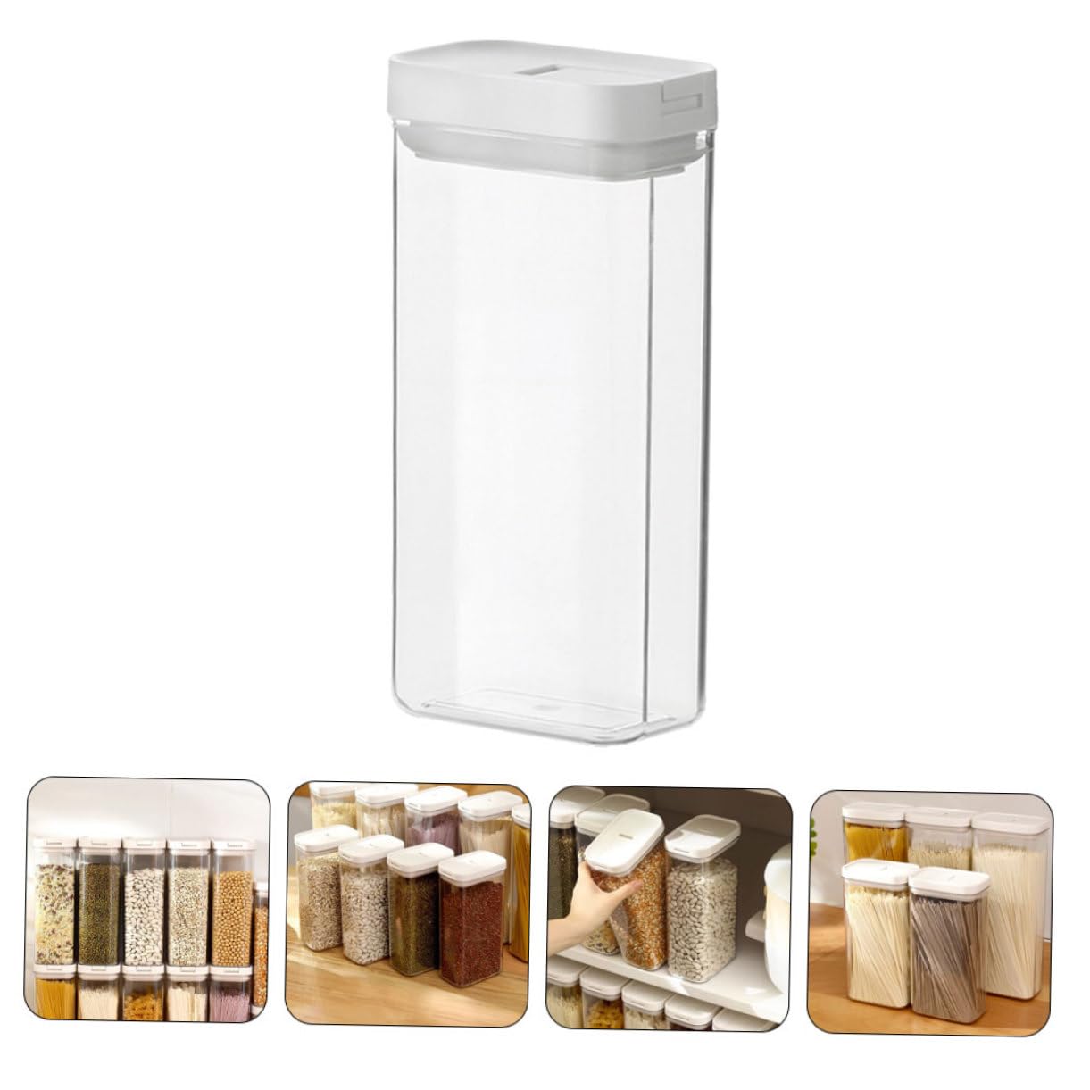 PRETYZOOM 4 Stücke Nudel Pasta Container Deckel 1200ml Italienische Speisekammer Lagerung Wiederverwendbare Pasta Fall