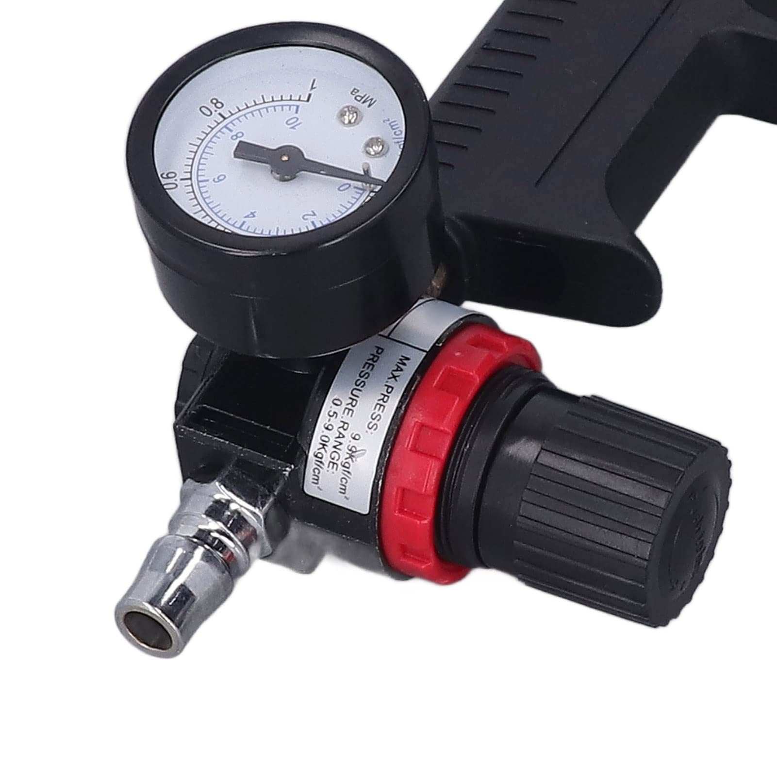Pistola Pneumatica per Colla di Vetro, pistola silicone,Pistola Per Colla Pneumatica Per Vetro, Pistola Per Colla Per Calafataggio In Silicone, Pistola Sigillante Pneumatica con Manometro(310 Ml)