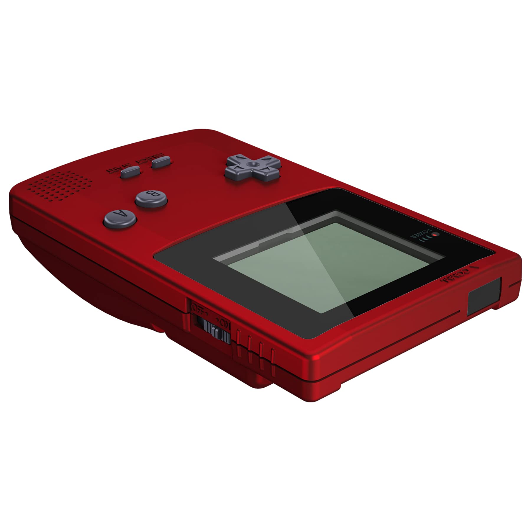 eXtremeRate Coque de Remplacement avec Boutons pour Gameboy Color GBC, Compatible avec GBC OSD & Regular IPS & Standard LCD, Console et Écran IPS Non Incluse-Rouge Écarlate