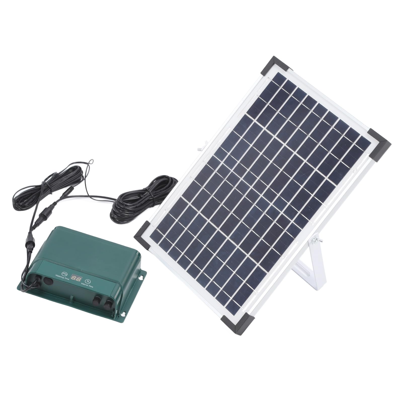 Kit di Irrigazione Solare Automatica a Goccia, di Irrigazione Efficiente per Giardini Interni Ed Esterni, Silicio Policristallino Durevole 18V 10W, Kit Completo
