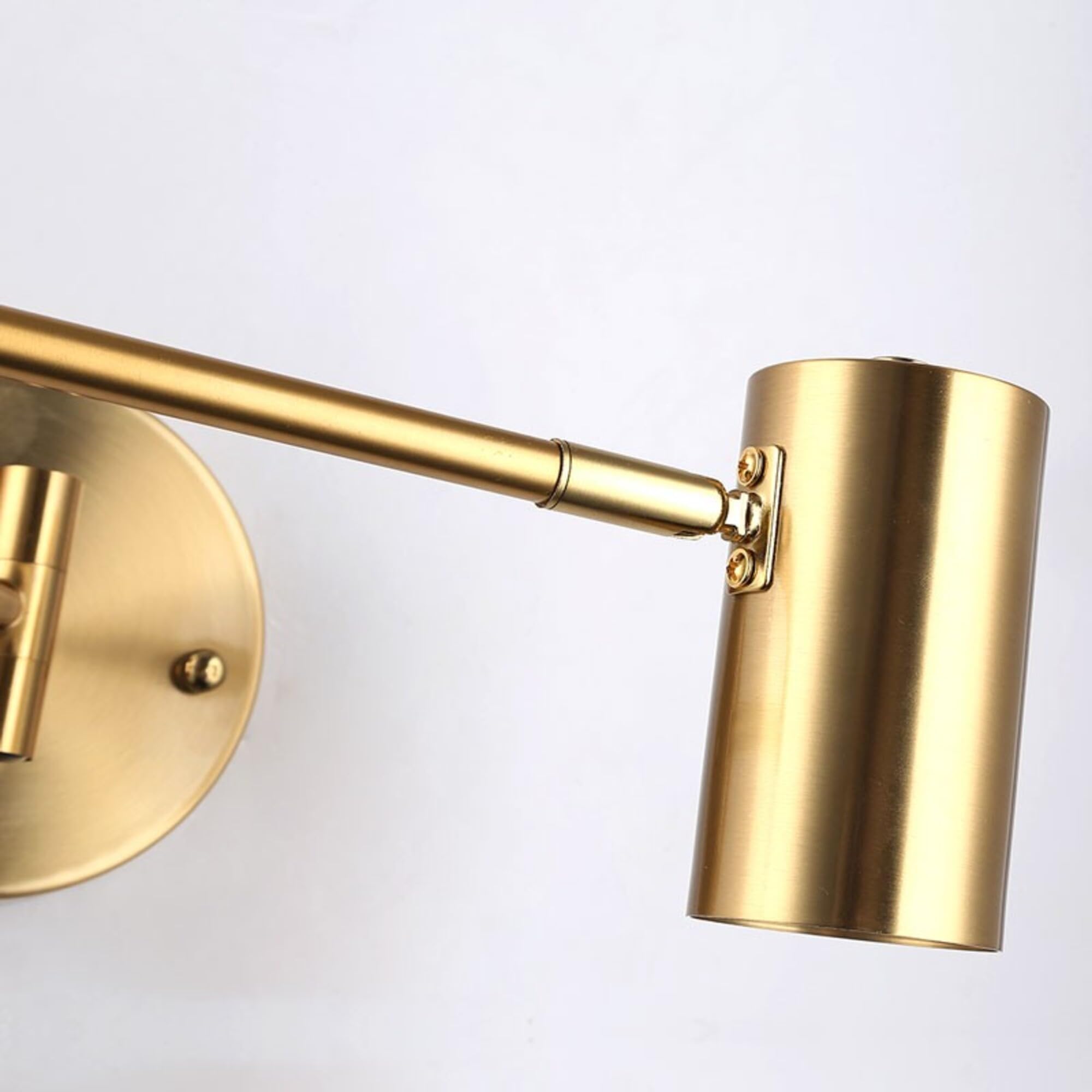 BARCELONA LED aplique de pared con brazo articulado, lámpara de pared dorado cobre estilo vintage industrial, metálico hierro, con cable, enchufe e interruptor, iluminación ajustable