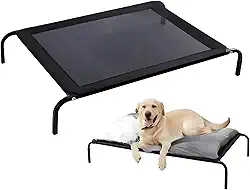Cama Para Cachorro Suspensa, Cama Pet, Cama impermeável p/Pets,Reforçada Confortavel Impermeável Ortopédica Resistente de Ferro Tamanho G 68x53 Preta - VOLT3M