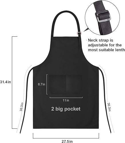 Miniatura 4 de Moanlor Art Delantales divertidos para la abuela y mujer, delantal ajustable de cocina con bolsillos para cocinar, cumpleaños, día de la madre,