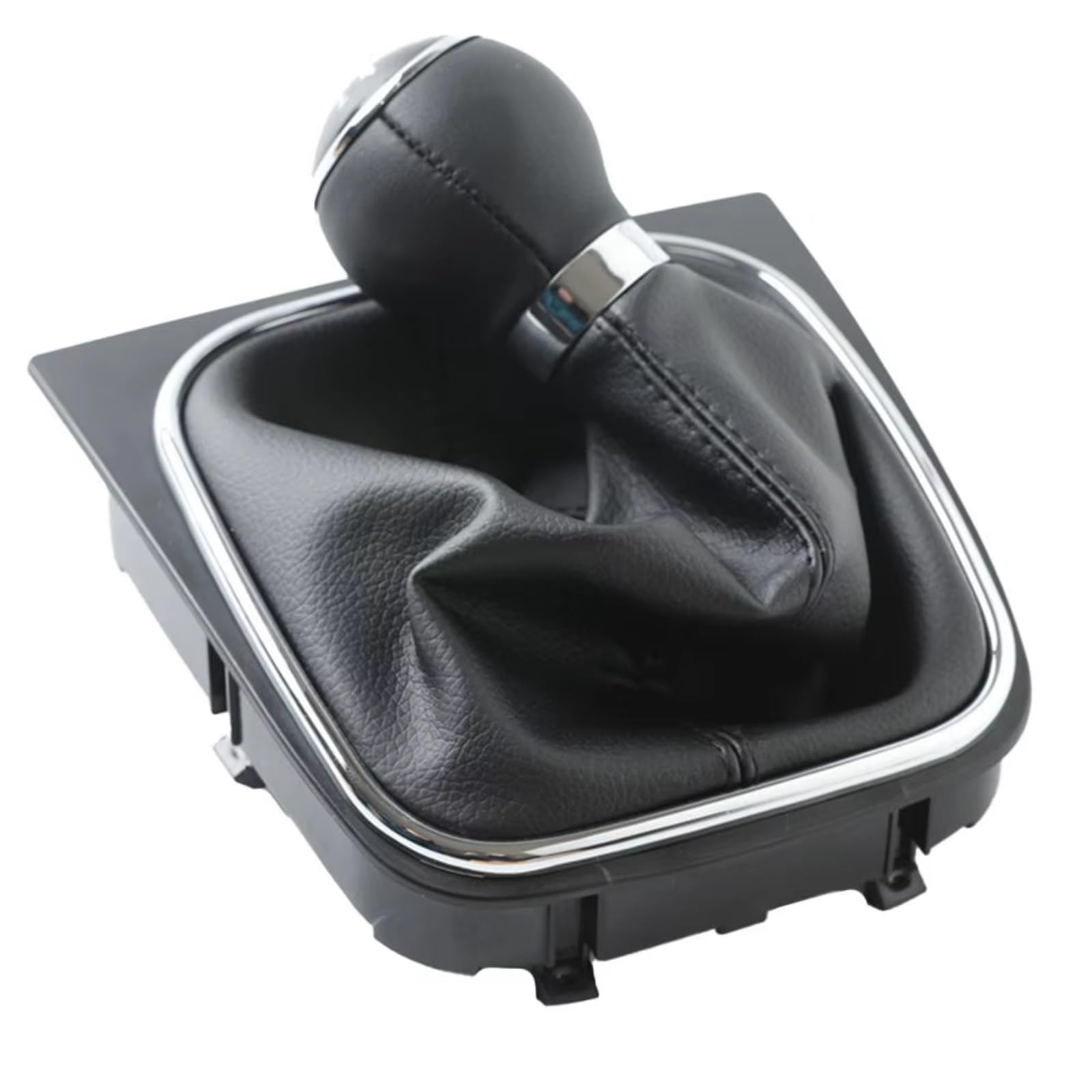 FRYUIQX Gear Lever Replacement Compatible with Jetta MK5 2004-2010 Car Stick Lever Shifter Handball with Gaiter Boot Cover 56 Speed Gear Shift Knob