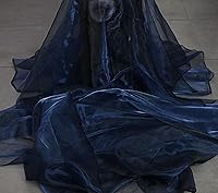 Vista 3 de MDS - Tela de organza de Navidad de 10 yardas, 44 pulgadas de ancho, tela de tul transparente brillante para decoración de fiesta de Año Nuevo