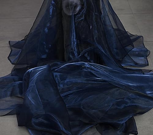 Miniatura 3 de MDS - Tela de organza de Navidad de 10 yardas, 44 pulgadas de ancho, tela de tul transparente brillante para decoración de fiesta de Año Nuevo,