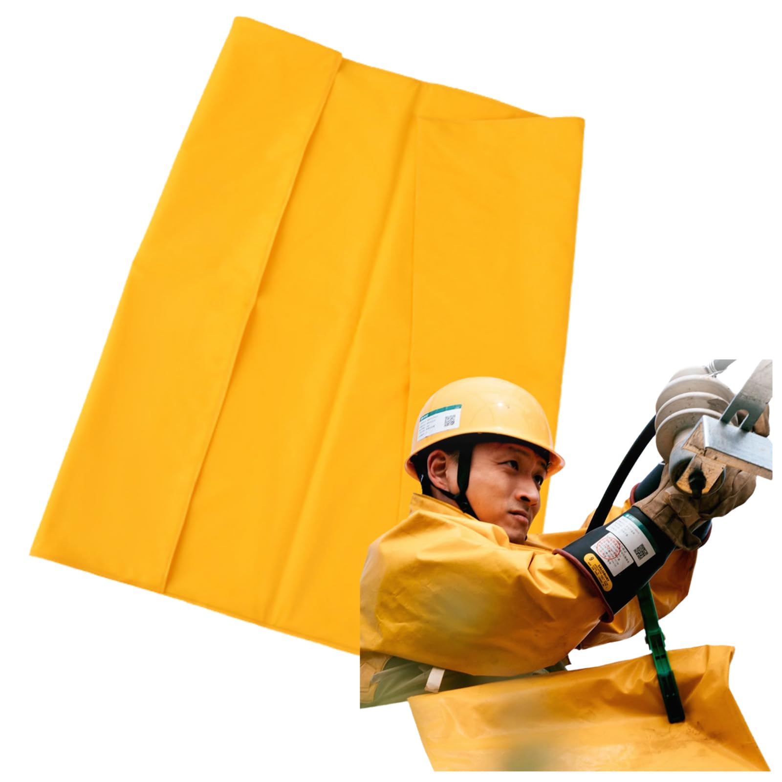 Manta Aislante antielectrocución para electricistas, Manta Aislante de Resina EVA de Alto Voltaje, Manta de Seguridad para Salvavidas para Mantenimiento eléctrico 0.4kv 80×100cm