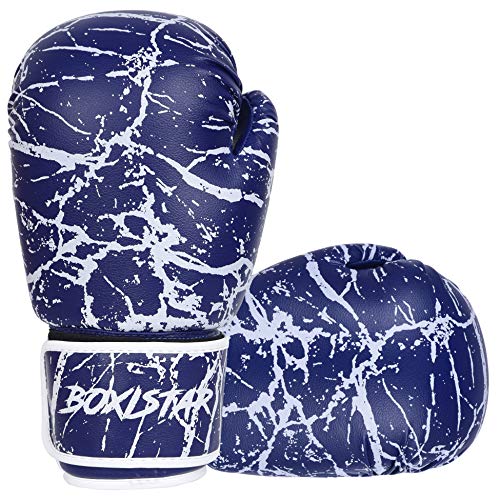 Boxing Training Sparring Kickboxing Punching Heavy Bag Muay Thai Mitts Mma Gloves For Youth, Men & Women (Blue/White, 12 Oz) #TOP3
