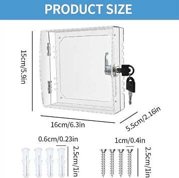 Thermostat Lock Box Cover with Key