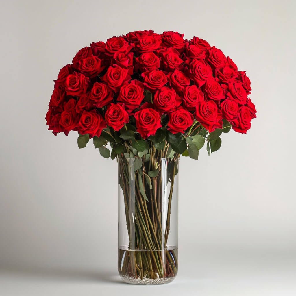 GlobalRose 75 Red Roses Bouquet - Responsibly Sourced Roses Fresh Flowers - Hand-Picked Flowers Fresh Bouquet for Valentine's Day, Birthday & Special Occasions (3 Bunches of 25 Stems)