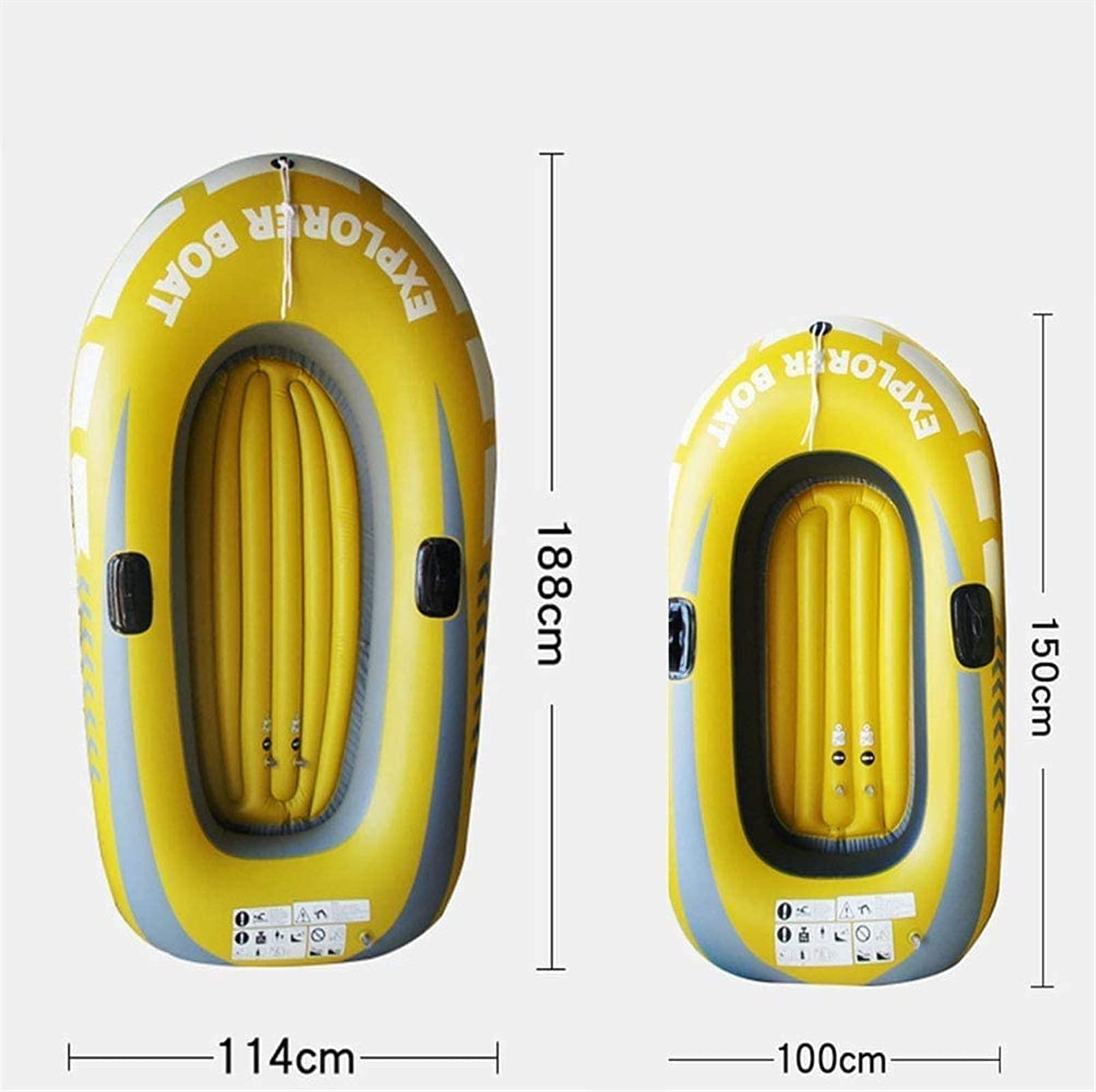 Kayak Gonfiabile, Gommone Pieghevole per Barca da Pesca, Barca a Remi, Canoa in Gomma per Barca da Esplorazione per Adulti Sport Acquatici Sport Acquatici