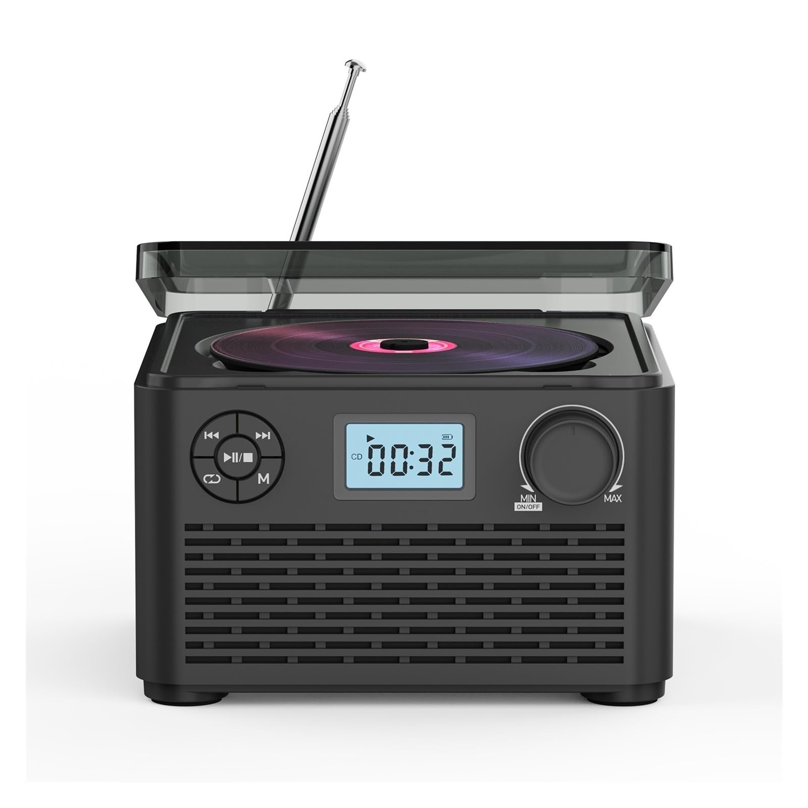Lettore DVD, Lettore CD portatile con altoparlanti integrati - ricaricabile Bluetooth radio FM USB MP3