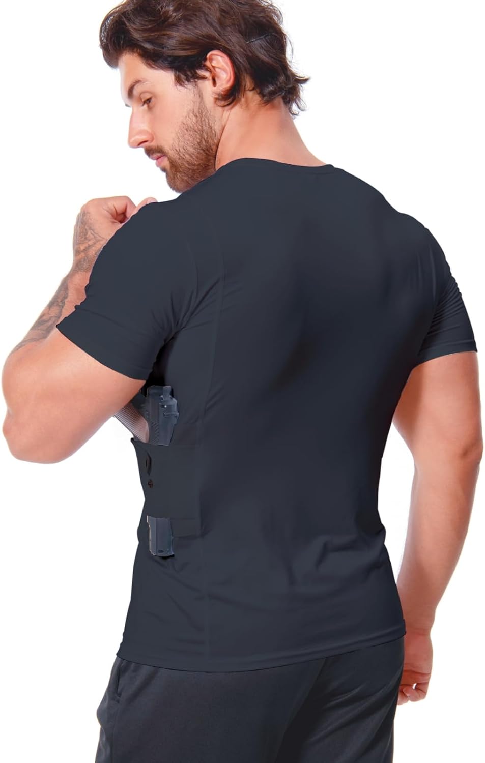 Conceal Carry Shirts for Men - Holster Tank Top - Everyday Concealed Carry Compression Shirt - Image 2