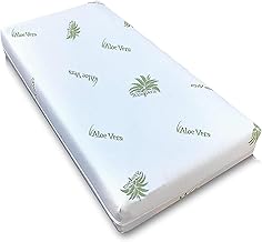 Kiby® Matelas pour lit bébé en Aloe Vera (certifié Oeko-TEX® et CERTIPUR™), Matelas pour lit bébé Lavable déhoussable (120 x 60 x 10)