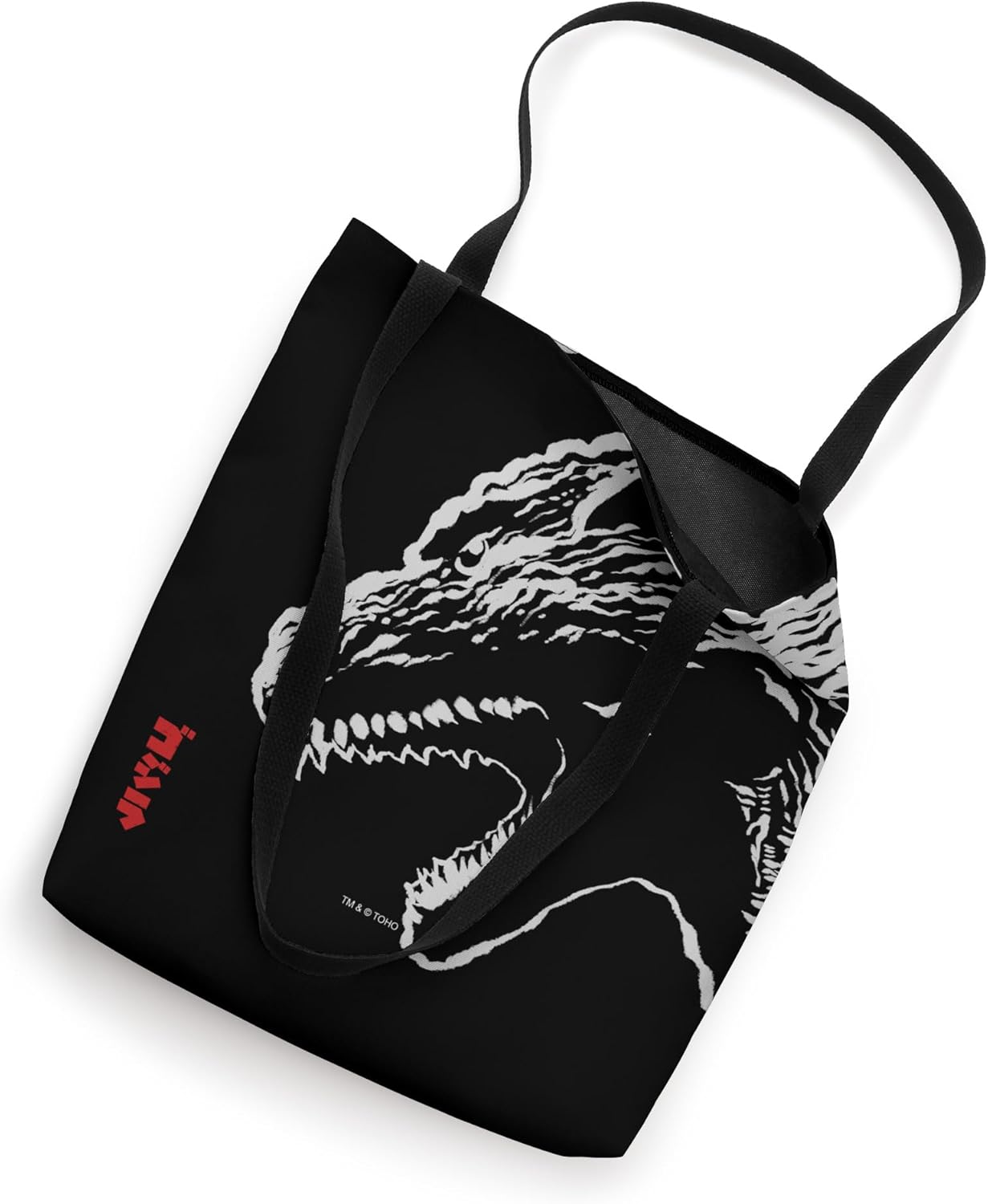 Godzilla Oversized Profile with Kanji Title Movie Monster Tote Bag