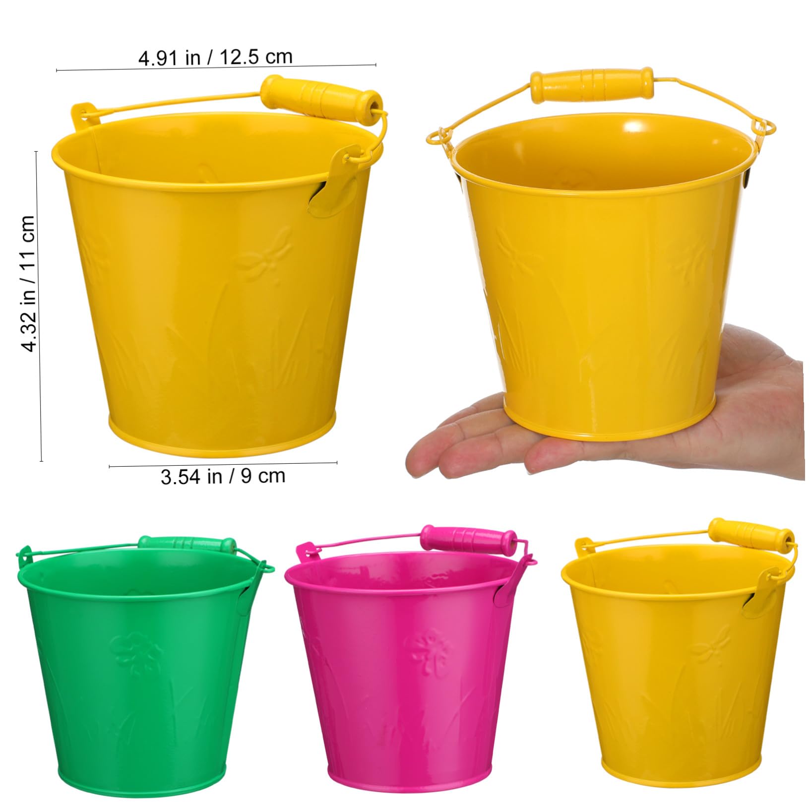 Seau Jouet 6pcs en Fer de Plage Fête Estivale pour Garçon et Filles