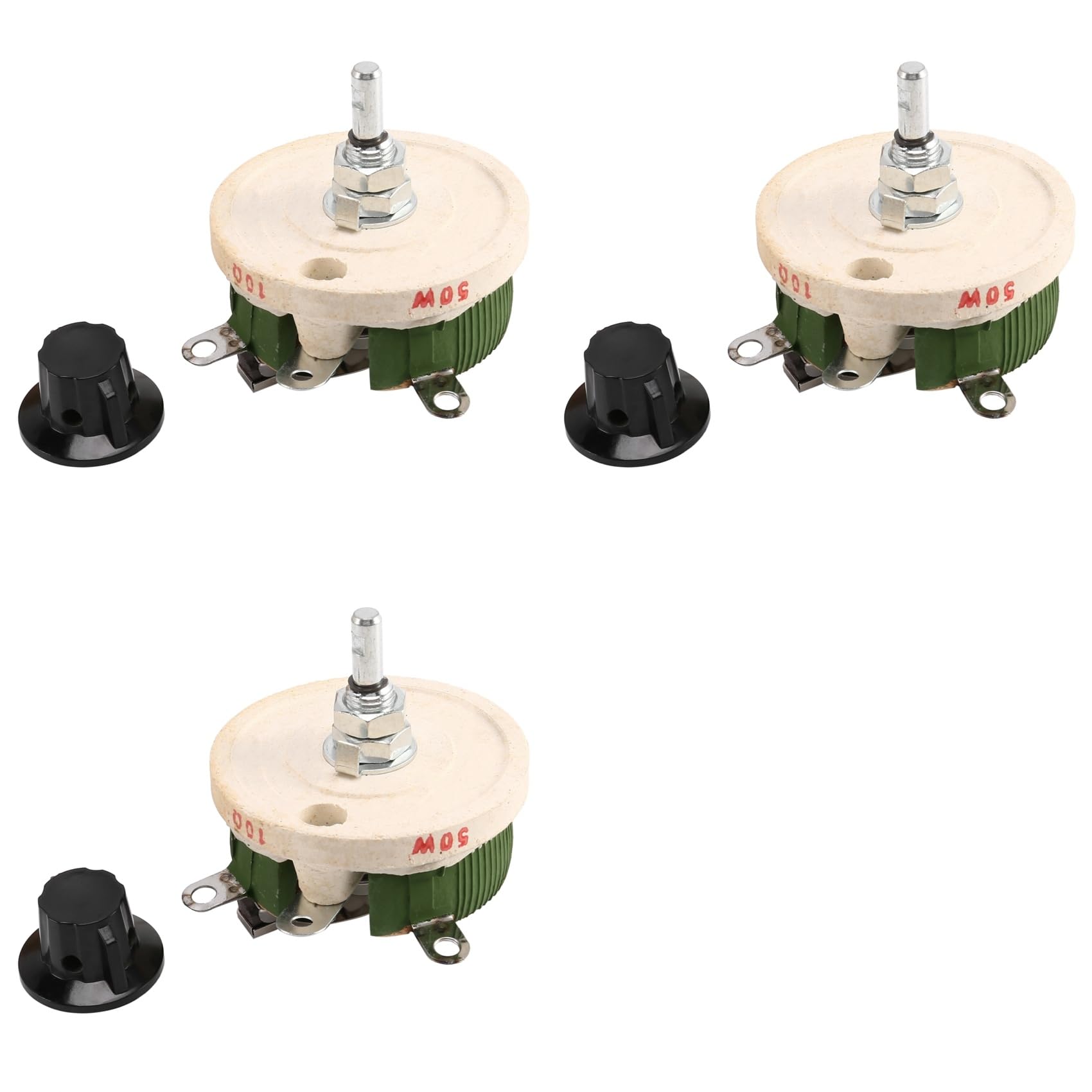 Rhéostat 50W 10 Ohm avec potentiomètre céramique variable à haute dissipation thermique