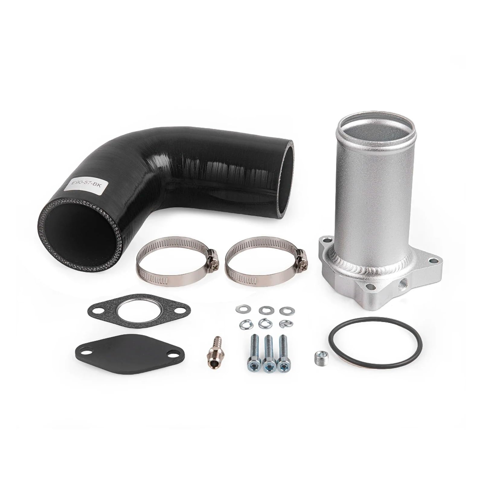 Valvola EGR Ricircolo Gas Scarico Kit Adattatore 50MM 57MM Per Sedile Per VW 1.9 Per Kit Di Eliminazione Diesel TDI 75/80/90/115/130 CV Con Tubo A Gomito In Silicone