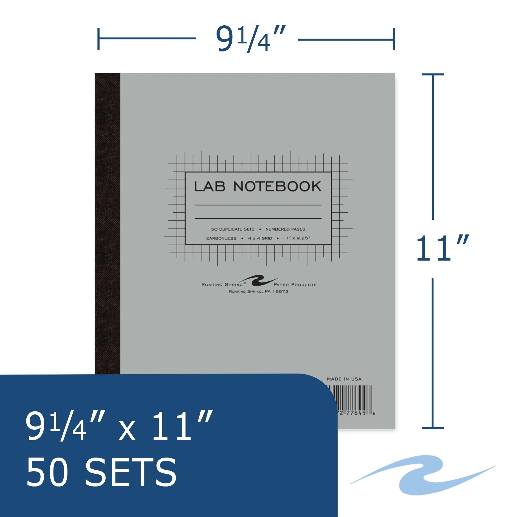 ROARING SPRING Science Laboratory Notebooks 11 x9.25