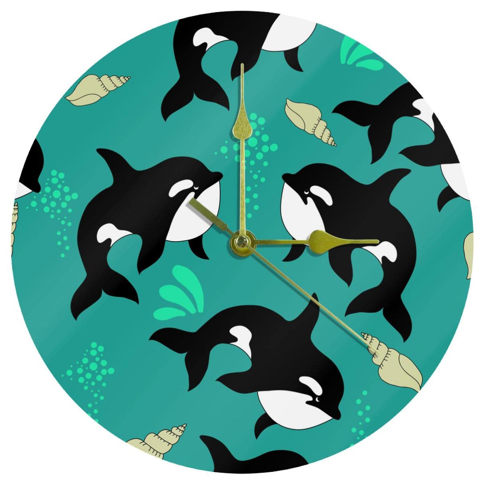 Horloge murale baleine en acrylique pour décorer une chambre d'enfant