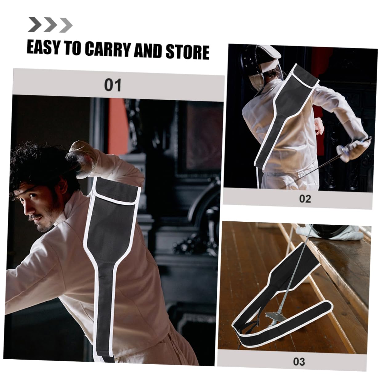 BESPORTBLE Fencing Gear Organizer Large Capacity Fencing Bag Shoulder Pouch Storage for Heavy Swords