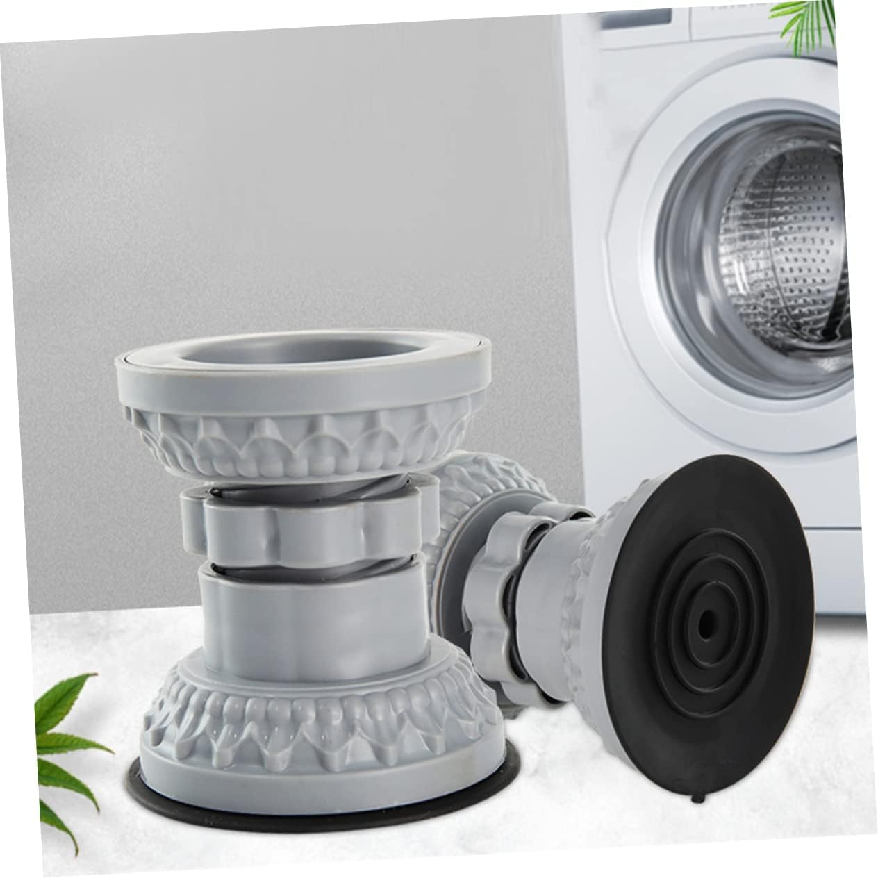 Vinskep Vibration Damper Washing Machine Feet Pad, Vibration Damper Washing Machine, Pack of 4 Anti-Vibration Washing Machine Mat, Anti-Vibration Mat for Washing Machines and Dryers (Set of 1)