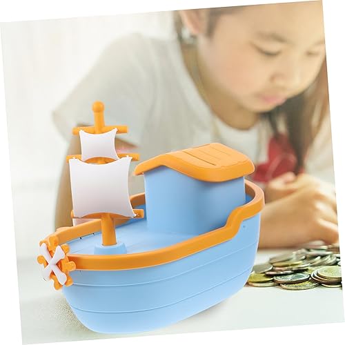 Miniatura 9 de ibasenice Alcancía pirata Alcancias de Dinero para adultos Novedad Hucha Modelo Pirata Cambio de Jarra Chica Juguetes Alcancías Niños Velero Niño
