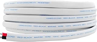 12 AWG (American Wire Gauge) Flexible Tinned Pure Copper Duplex Red Black Dual Conductor Marine Grade Boat & Automotive Wire. Cable Length: 100 FT (Also Available in 50 FT) - coolthings.us