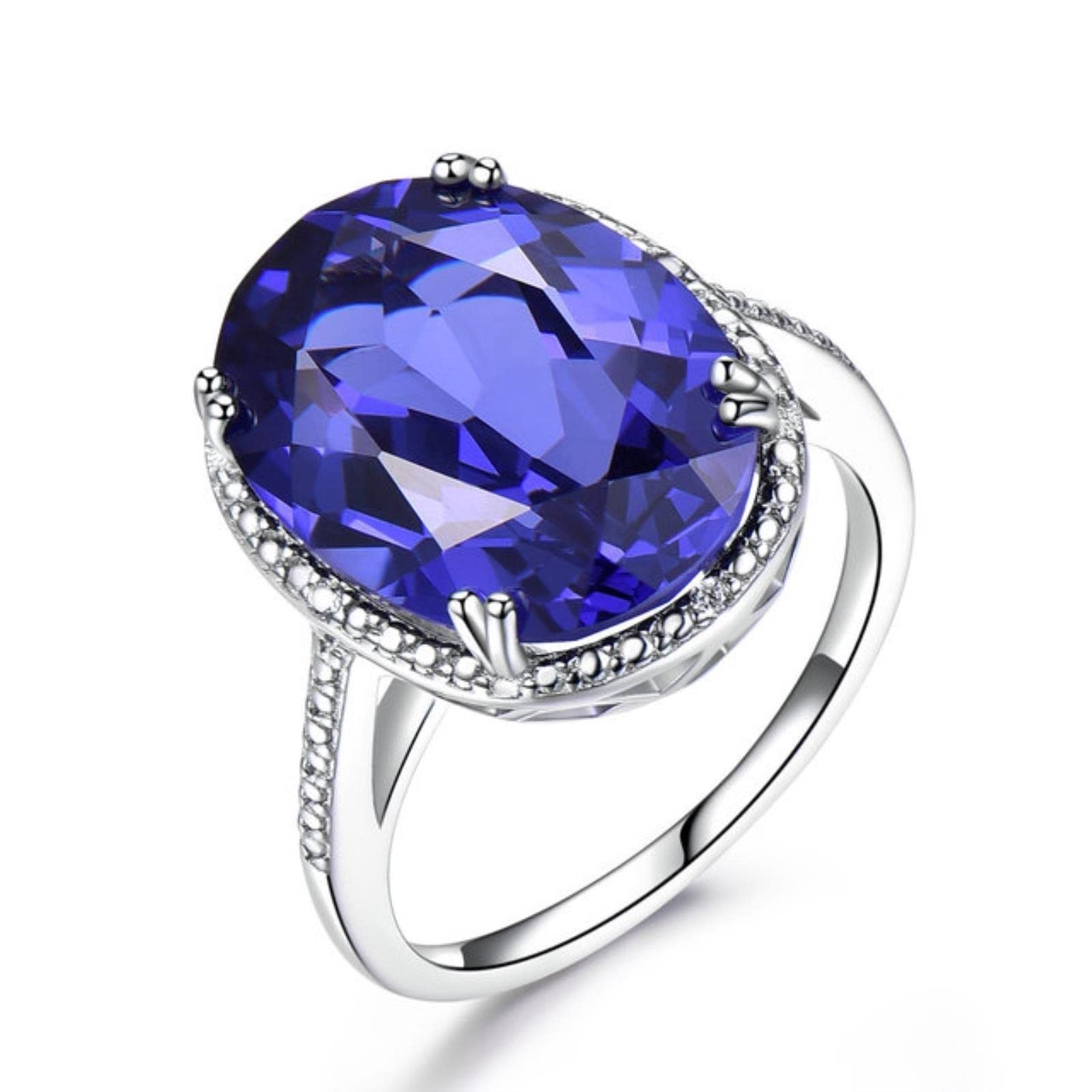 Joyería De Piedras Preciosas De Tanzanita Creada por Hipérbole, Anillos De Plata De Ley 925 para Mujeres, Joyería Fina