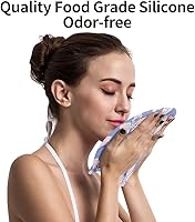 Vista 79 de COPOZZ Gorros de natación para adultos, de silicona, impermeable, cómodo, gorro de natación para cabello largo y corto