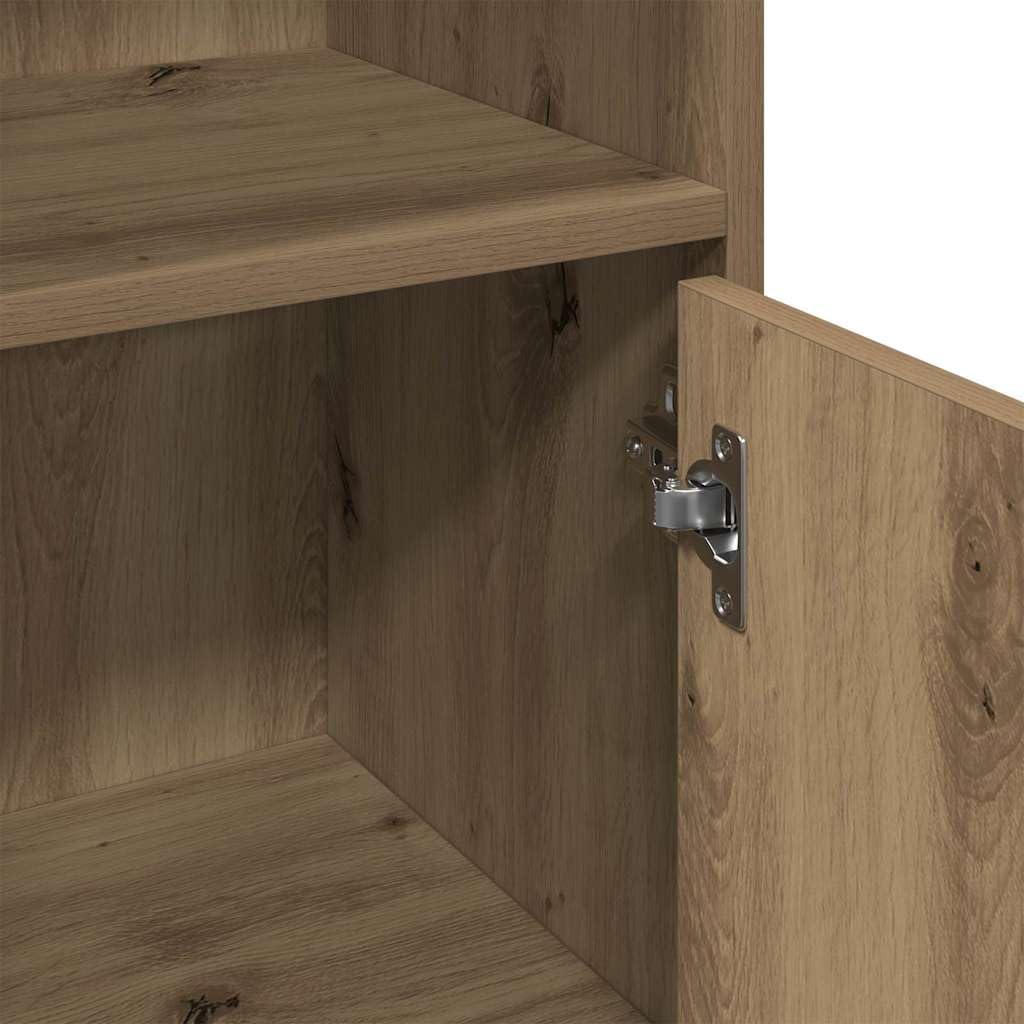 vidaXL Armadietto Bagno Artigianale 30x30x95 cm in Legno Multistrato