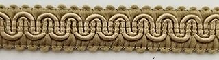 1/2" Scroll Braid Gimp w/Backing - 12 Continuous Yards - Many Color Options! (Beige)