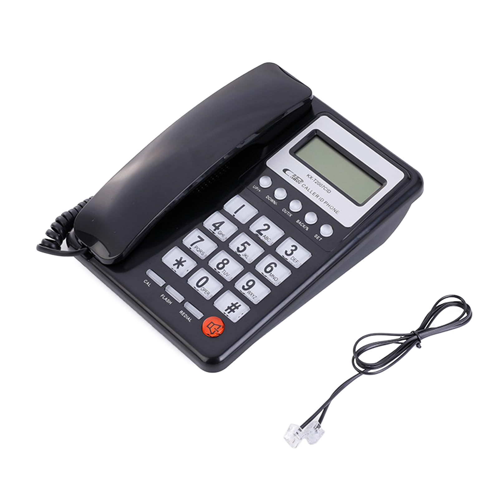 Téléphone fixe filaire avec écran LCD stable Callerid DTMF FSK pour bureau