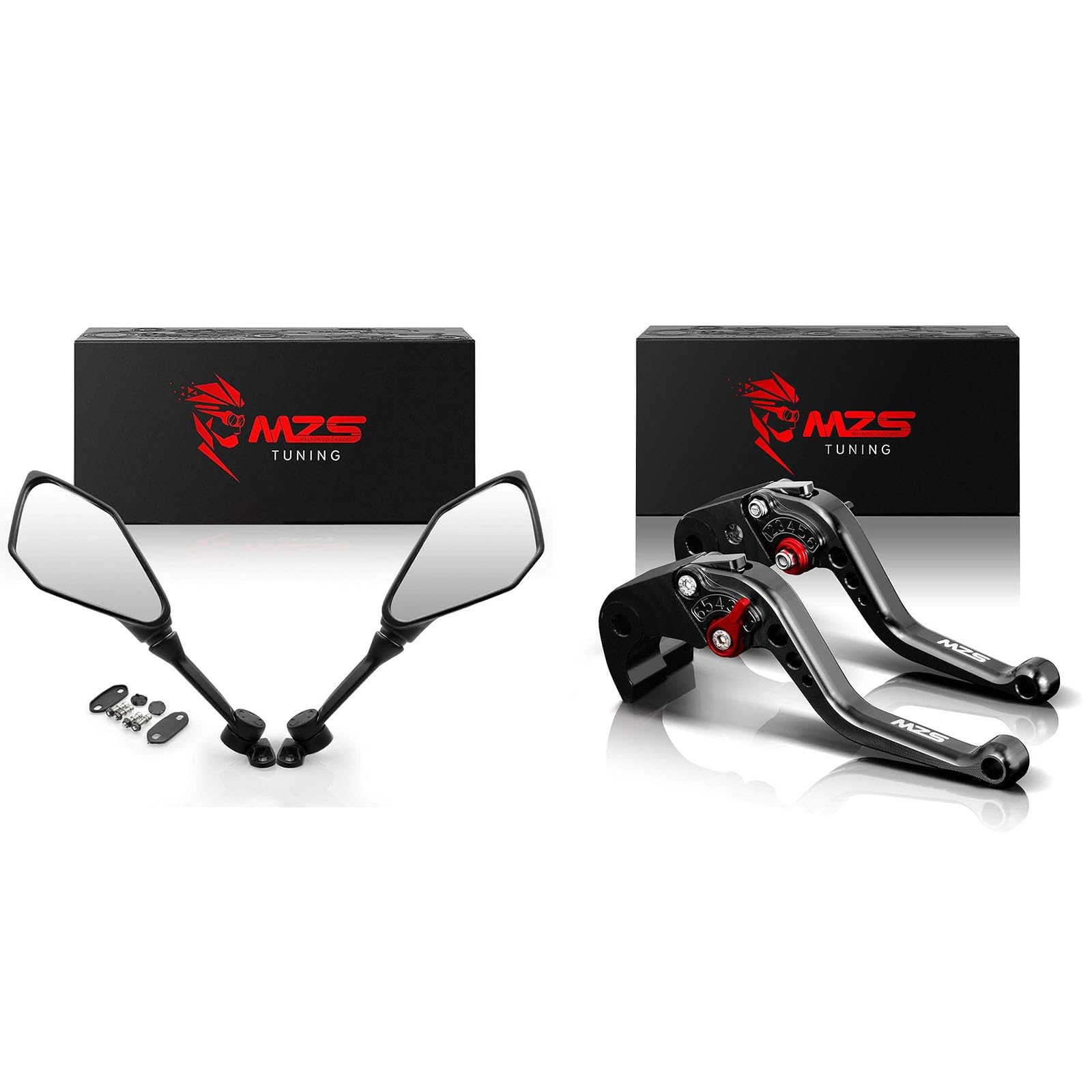 MZS Motorcycle Foot Pegs & Levers For Kawasaki Z650 Z900 EX650 - CNC Aluminum Set