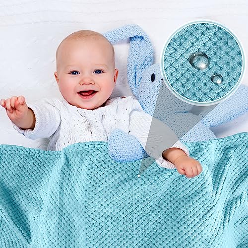 Image of Reginary 4Pcs 30x40 Baby Blanket Fuzzy,Light Blue