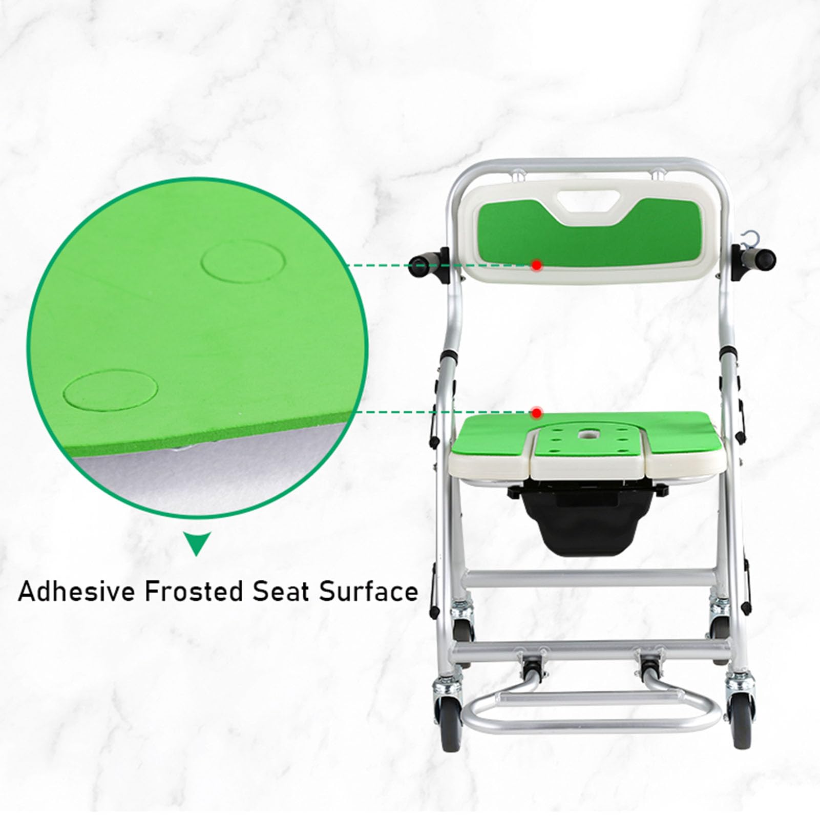 Sedia da doccia pieghevole, sedia da doccia con braccioli e ruote, comodini for anziani, sgabello da doccia for anziani, sedili da bagno for adulti