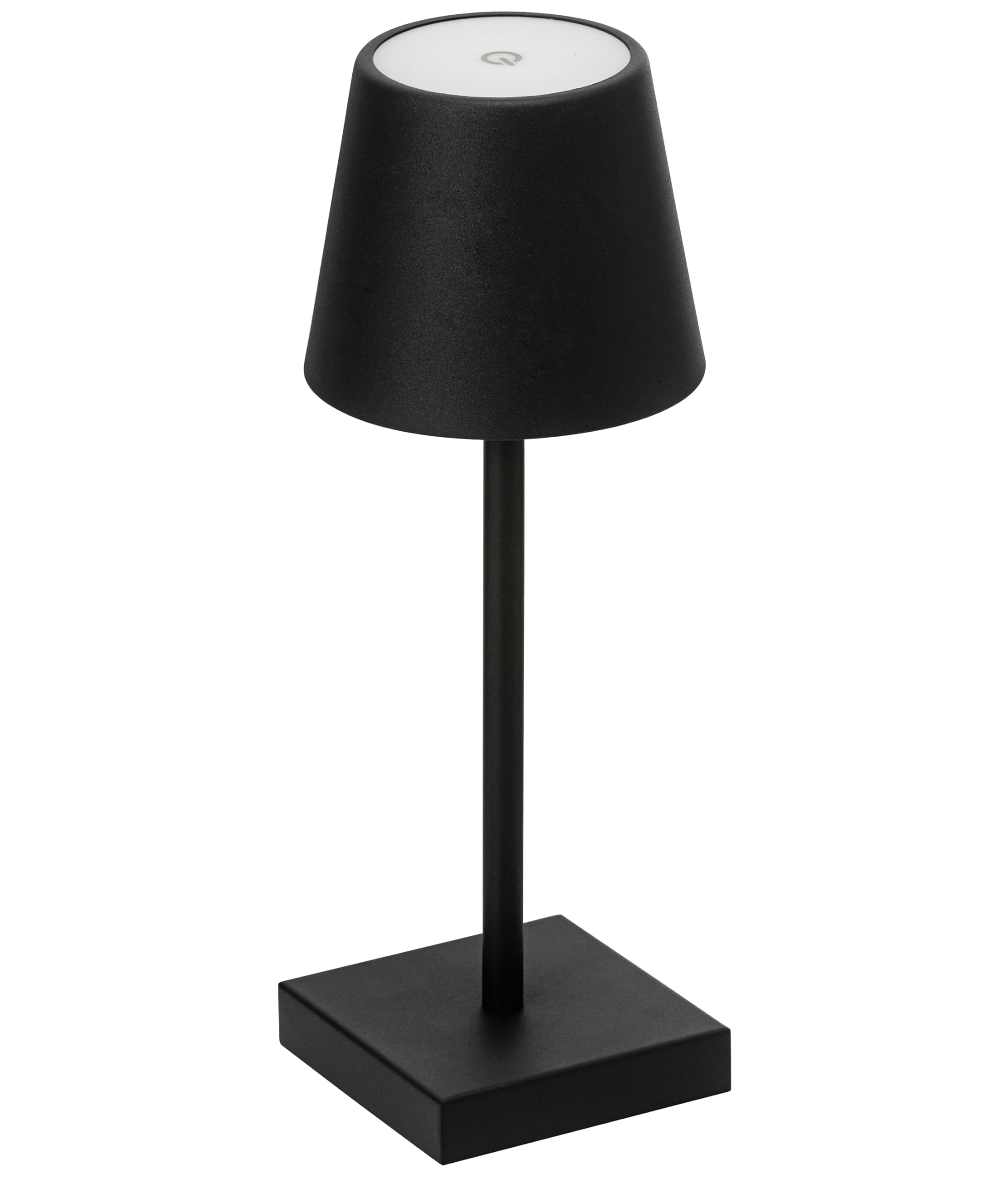 Dehner Akkuleuchte Dyan, Outdoor Tischleuchte, warmweiß, Schutzklasse IP54, Höhe 30 cm, Ø 11 cm, Metall/Kunststoff, schwarz