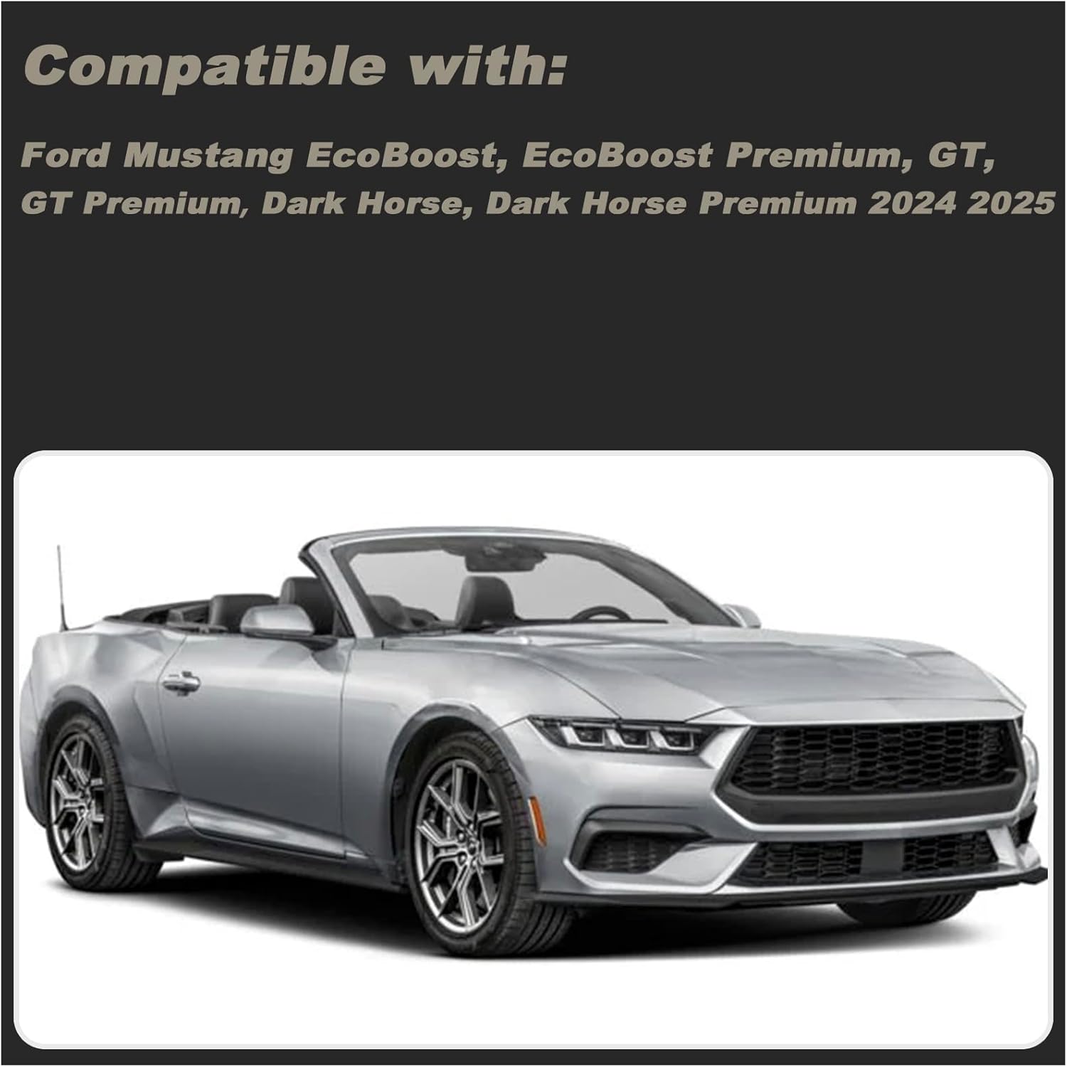 Dashboard Mat Cover Interior Center Console UV Rays Protector Compatible with Ford Mustang 2024 2025 up Dash Board Mat Carpet Accessories