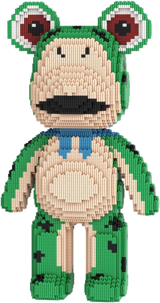 HOOLEDAY Cute Frog Bear Micro Building Blocks Set (5650 Pieces), Bear Bricks Set Creative Home & Office Decor, Gift for Adults & Boys & Girls