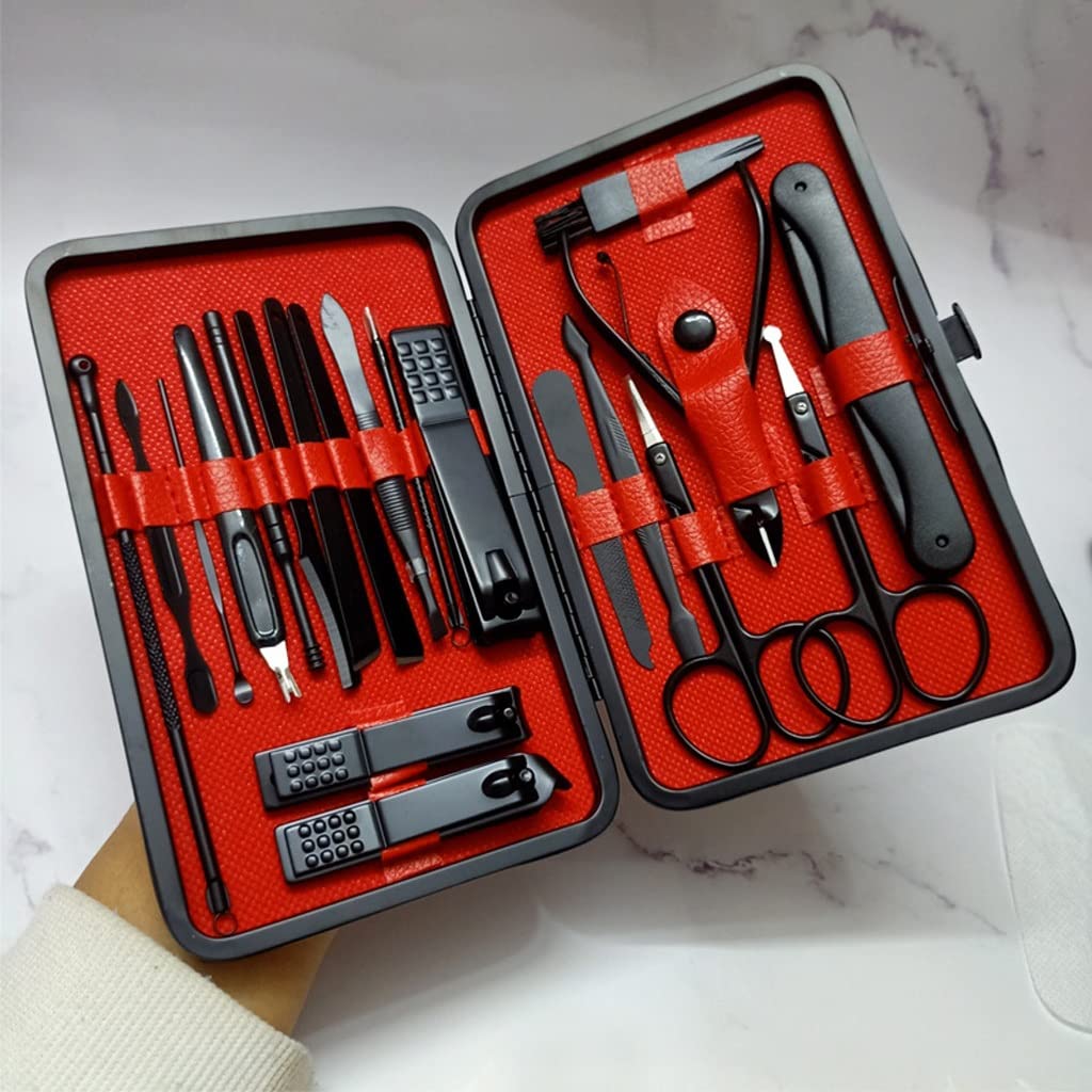 Set de cortaúñas de Viaje para manicura y Cuidado Personal con Lima incorporada. Apto para Hombres y Mujeres. para Usar en casa.
