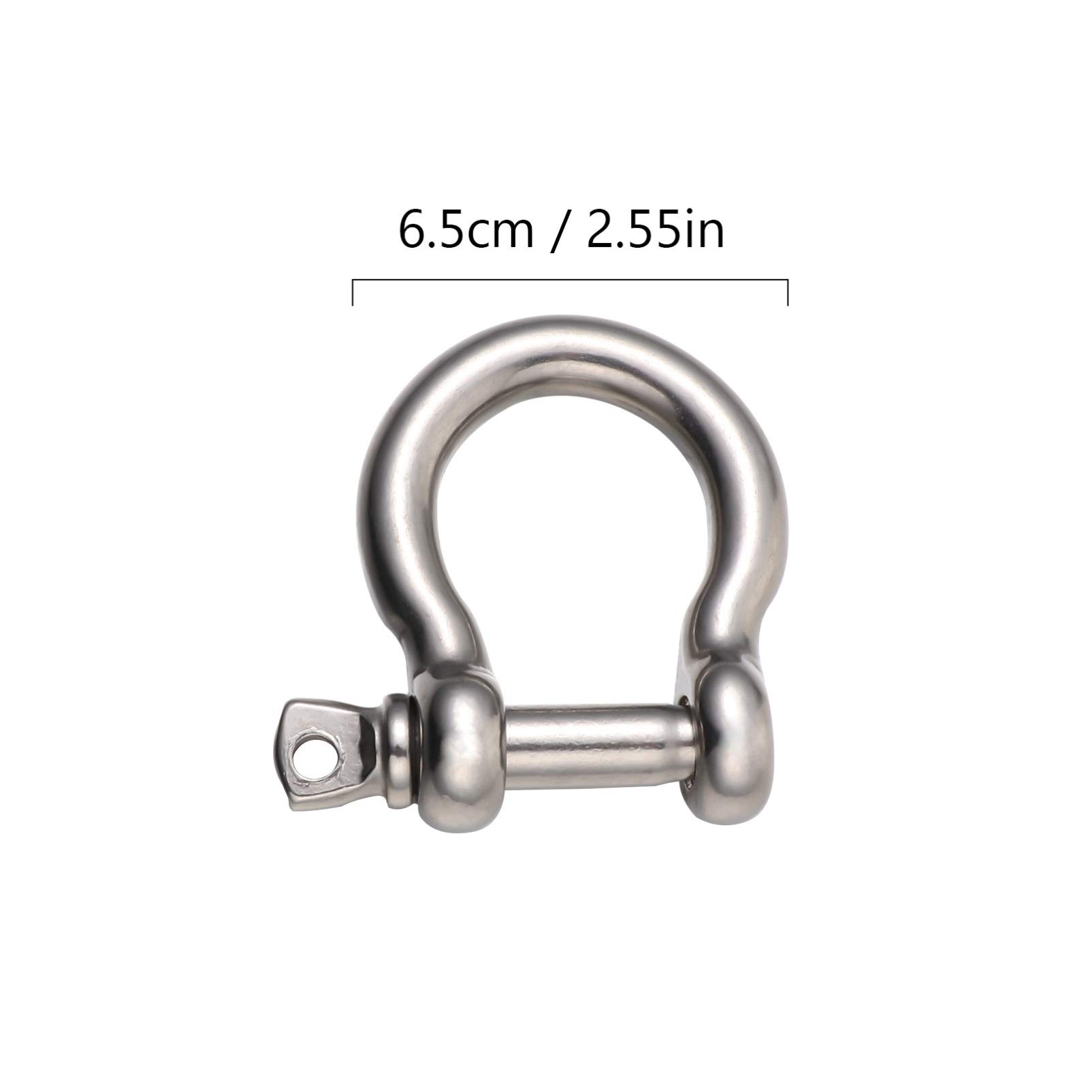 MOLUCKFU Stainless Steel Horseshoe Shackles 4pcs Lifting Shackles Lock for Boat Household